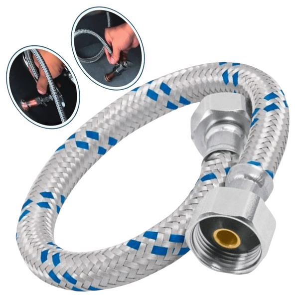 10 Manguera flexible Lavabo Fregadero 1/2x1/2x100cm solver