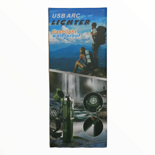 Linterna Recargable Tactica Multiusos con Brújula