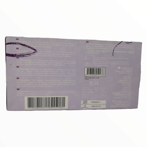 Guantes Nitrilo sin polvo texturizado Blossom 100 PZS azul