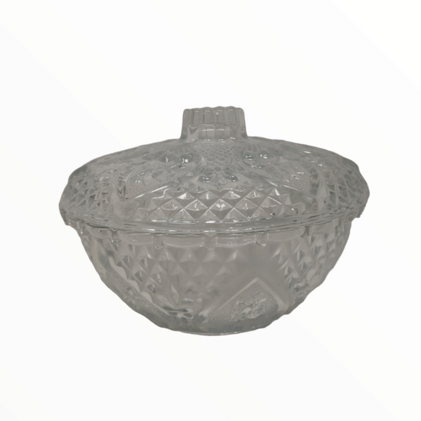 Dulcero jarrón decorativo de cristal rosaline 13 cm 2 pza