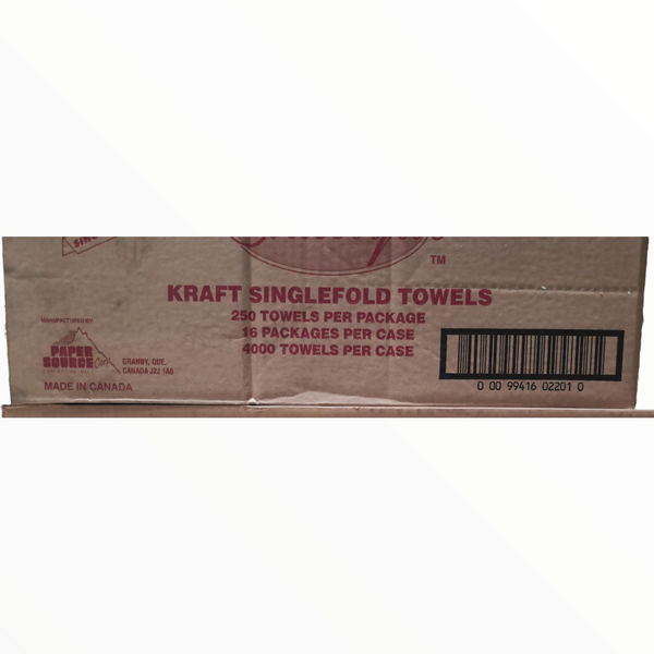 Toalla Papel Seca Mano Kraft un doblez caja 4000pz classique