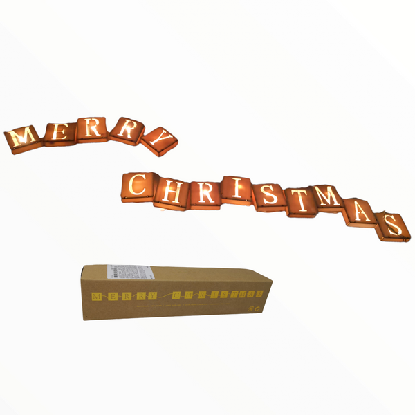 Guirnalda Luces Feliz Navidad Merry christmas de baterías