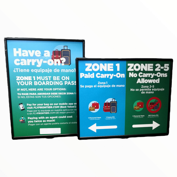 Porta letrero Marco control multitud publicidad 55x71cm