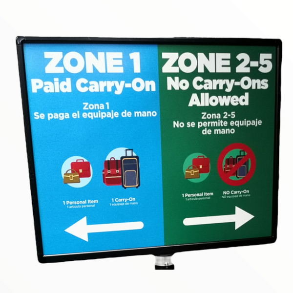 Porta letrero Marco control multitud publicidad 55x71cm