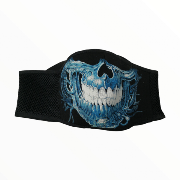 Cubrebocas Moticicleta Moto Biker Diseño Calavera Negro