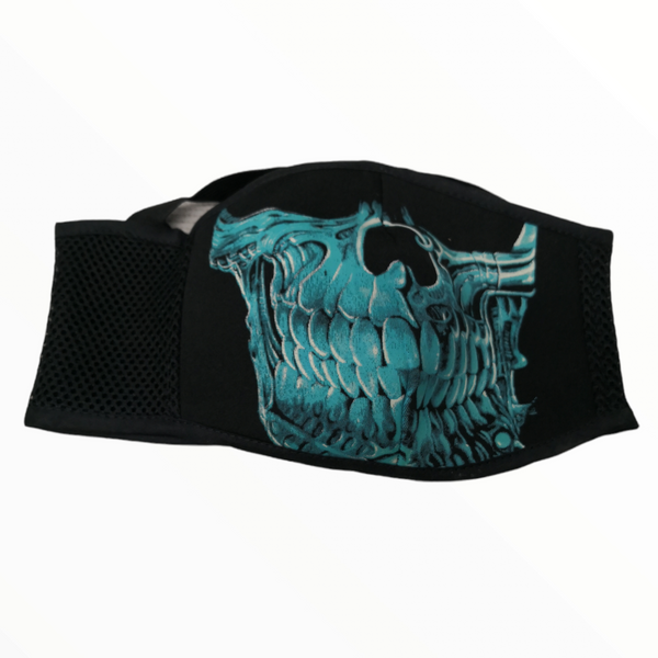 Cubrebocas Moticicleta Moto Biker Diseño Calavera Negro