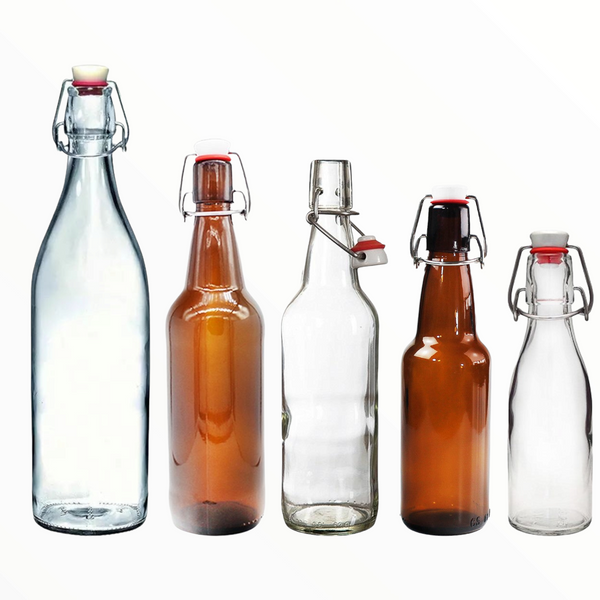 1 Botella De Vidrio + Tapón Mecánico 1000ml