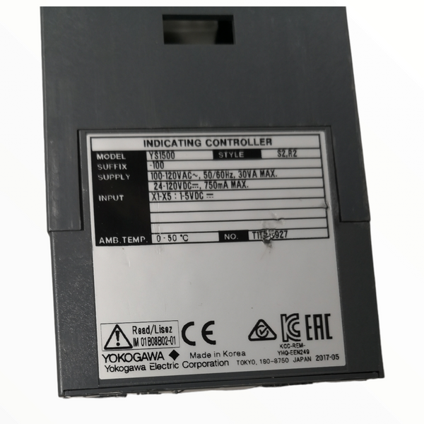 Controlador Yokogawa YS1500 indicador PID montaje sobre panel