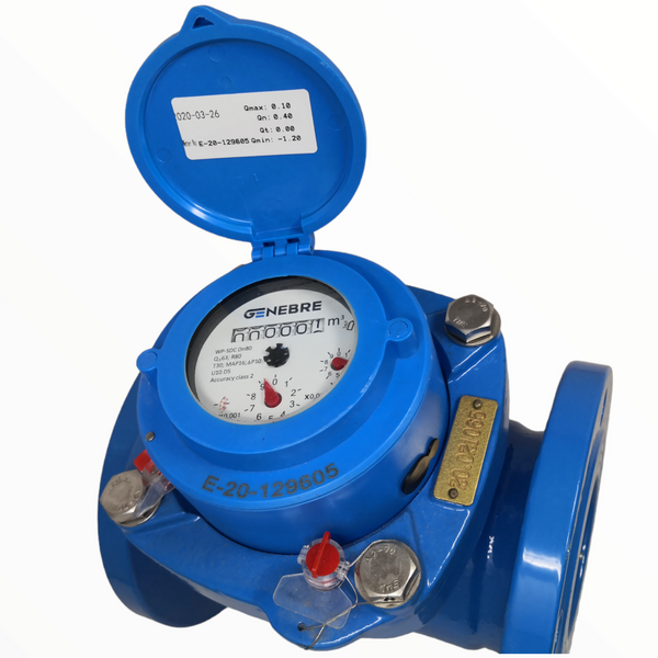 Medidor de Agua bridado Woltman 3'' 80mm Genebre