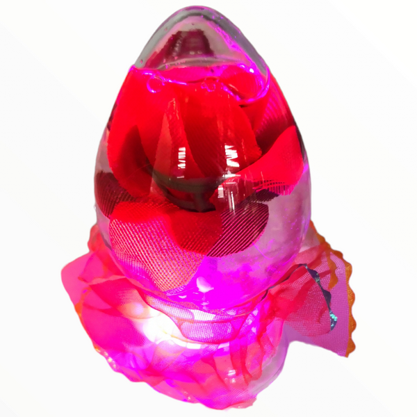 Caja Rosas Encapsuladas Agua Led 288 pz San Valentin Mayoreo