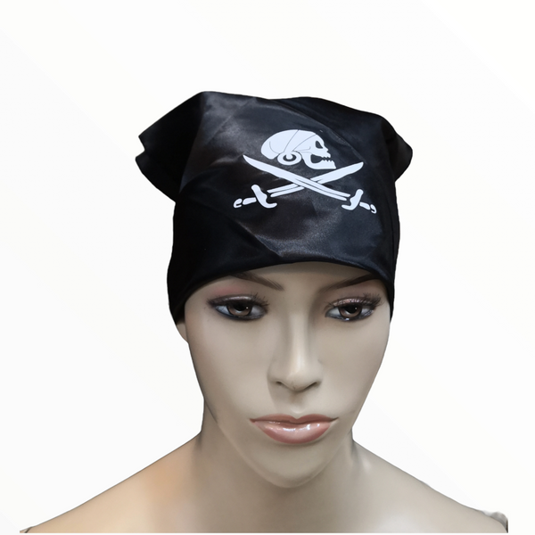 Pañuelo Paliacate de calavera Disfraz Pirata Infantil pack 2pz