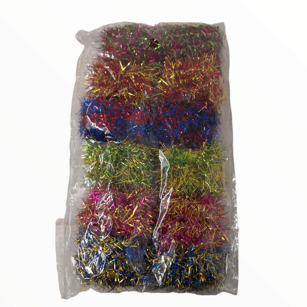 Donas Cabello Infantil Colores Escarcha Navideña Pack 12pz