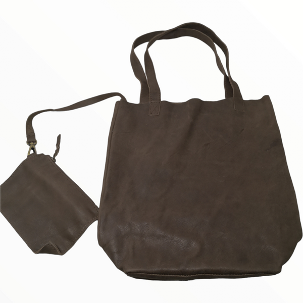 Bolsa De Piel Para Mujer Con Cosmetiquera Casita Xaman