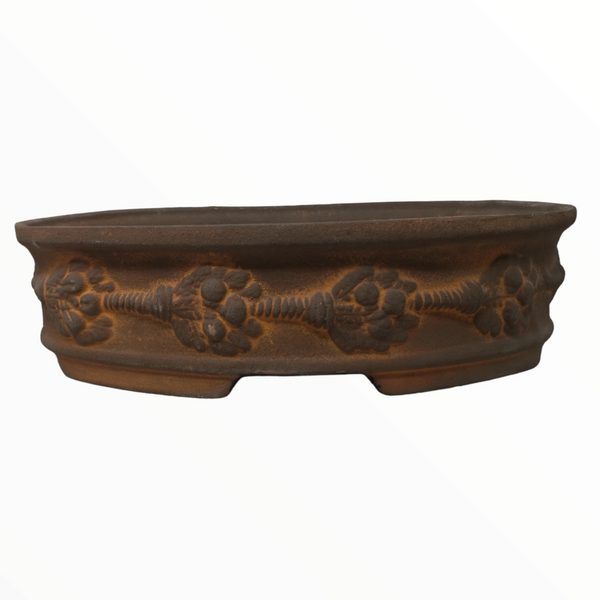 Maceta Artesanal de Barro Ovalada Decoración Rustico