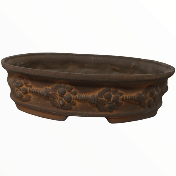 Maceta Artesanal de Barro Ovalada Decoración Rustico