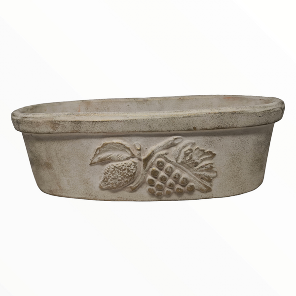 Maceta Artesanal de Barro Ovalada Decoración Rustico