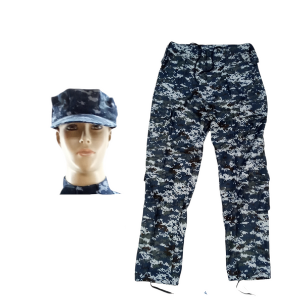 TrajeTáctico Militar Camuflaje Azul Pixelado 2 pza XS