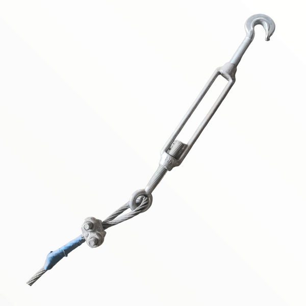 Bobina rollo cable de acero 5/16"x 8.5 m con tensores