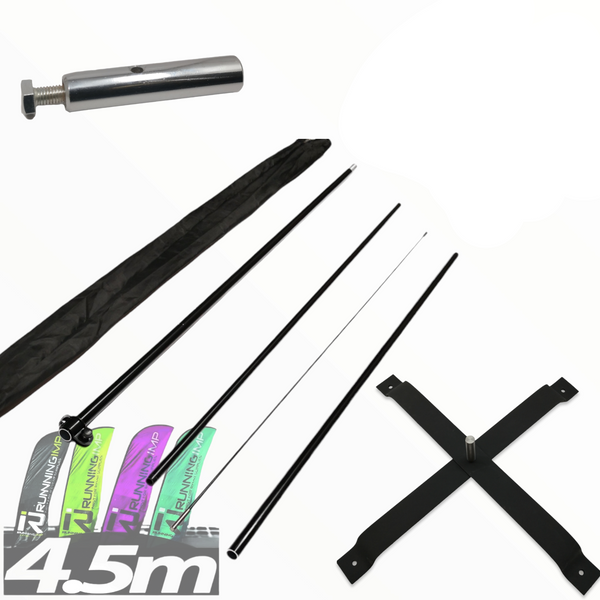 1 asta bandera 4.5 + cruceta simple + pivote + dona soporte