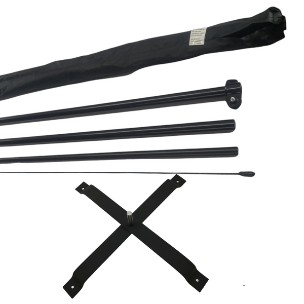 1 asta bandera 4.5 + cruceta simple + pivote + dona soporte