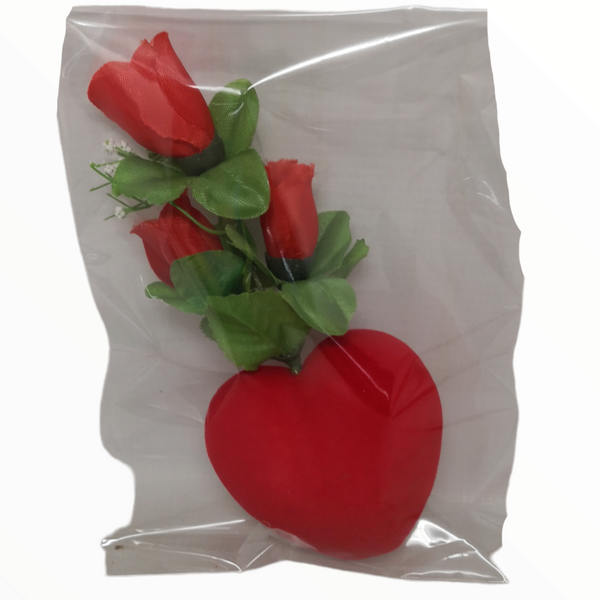 Caja Corazon Grande Relleno Flor Arriba San Valentin