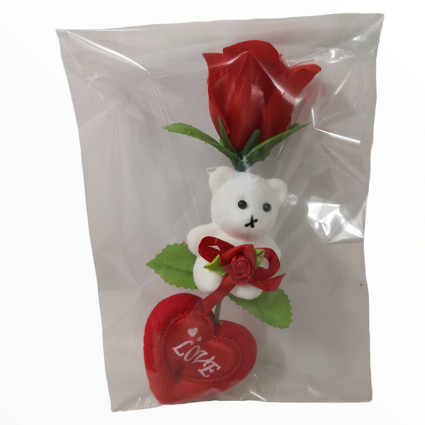 Caja Flor Oso y Corazon Chico San Valentin