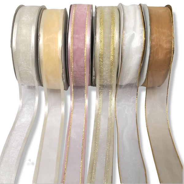 Rollo Liston Navideño Decorativo 7/8"  25Yds Color a Elegir