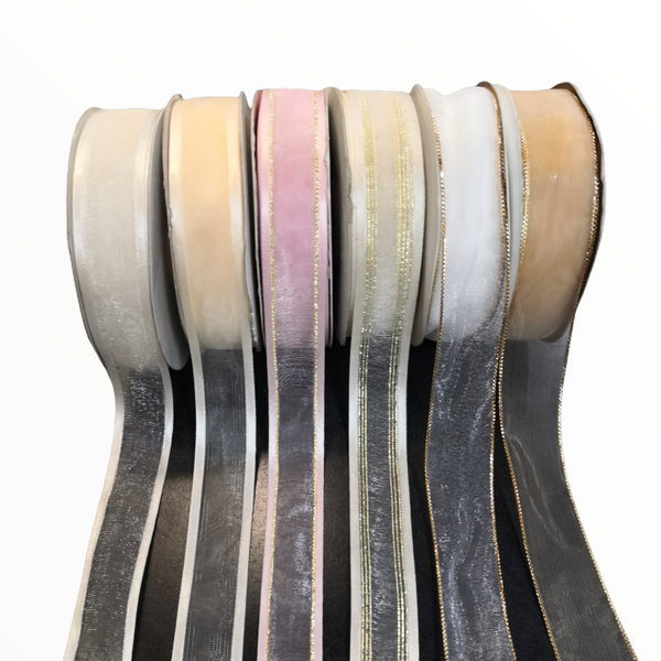 Rollo Liston Navideño Decorativo 7/8"  25Yds Color a Elegir