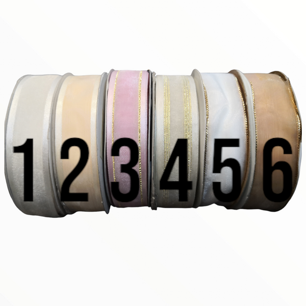 Rollo Liston Navideño Decorativo 7/8"  25Yds Color a Elegir