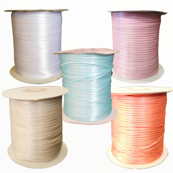 Rollo Liston 1/16" 500Yd Color A elegir Satin Nylon Popotillo
