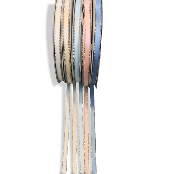 Rollo Liston 1/4" 50Yd color a elegir satin nylon popotillo