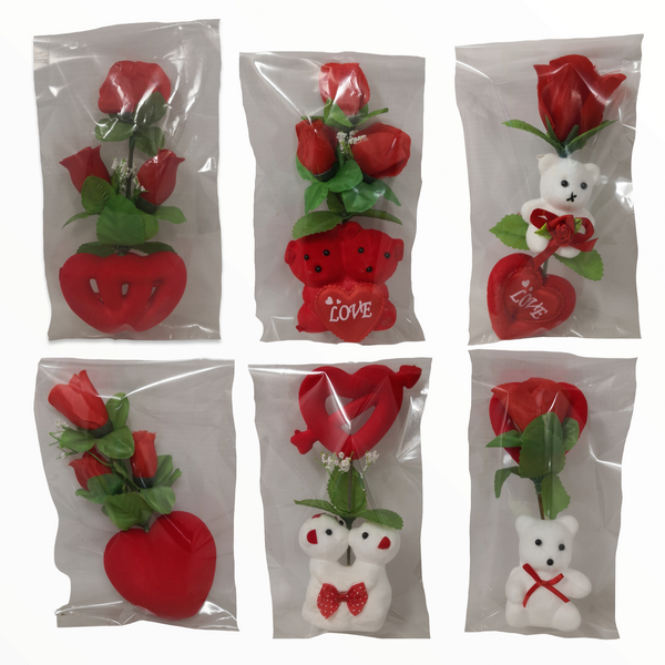 Caja Regalo San Valentin Osos y Corazones 8 pzs a Elegir