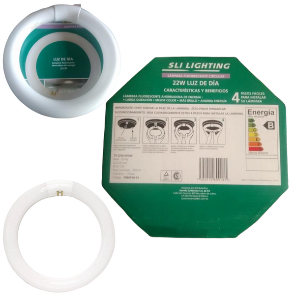 Paquete De 4 Focos Ahorrador Circular 22w Sli Lighting