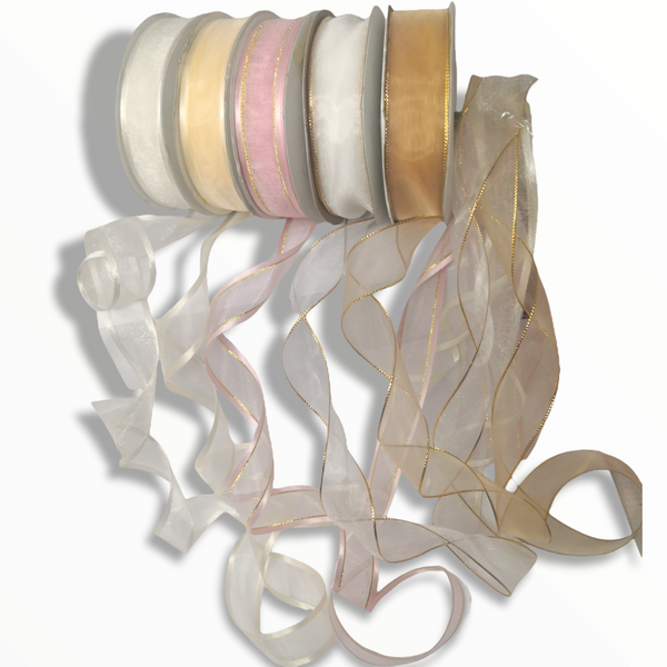 Rollo Liston Navideño Decorativo 7/8"  25Yds Color a Elegir