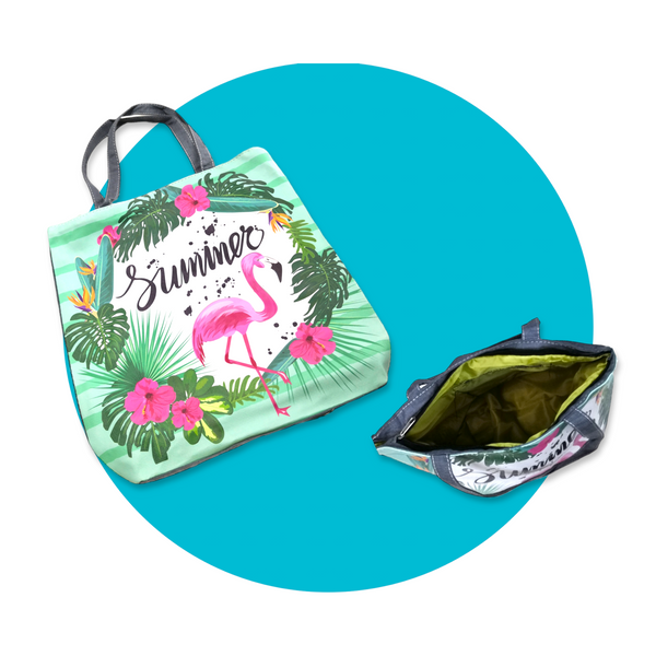 Bolsa De Playa Viaje Ecológica De Tela Estampado Animales