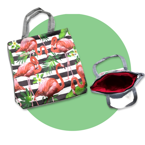 Bolsa De Playa Viaje Ecológica De Tela Estampado Animales