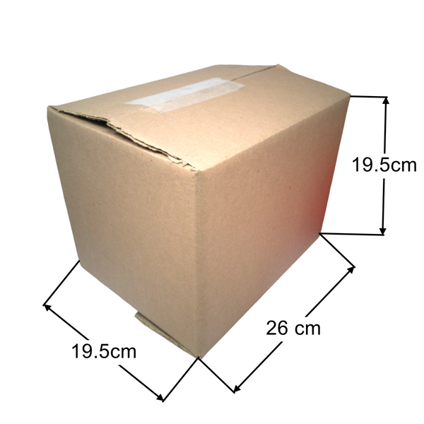 Caja carton E-commerce 26x19.5x19.5 cm paquete 10 piezas 12x250 ml