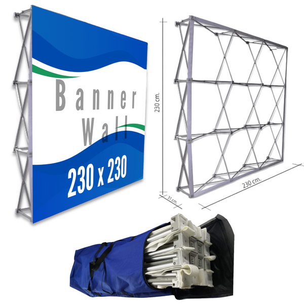 1.1 Muro Publicitario Skyline Pared Grafica Reforzado Wall Banner 2.30x2.30