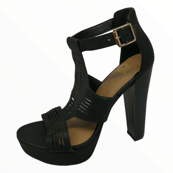 Zapatos tacones de salón punta de almendra cafés