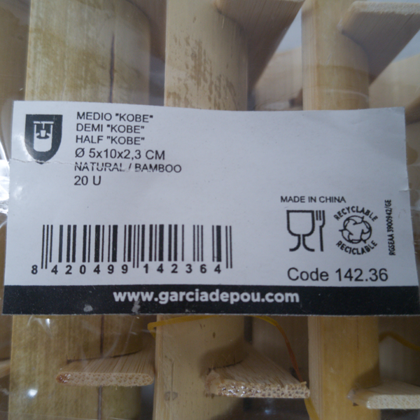 Medio Kobe 5x10x2,3cm 20 pzs