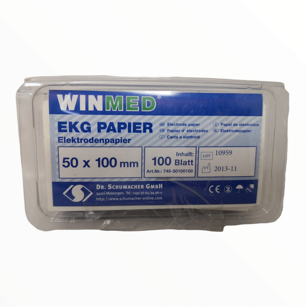 Papel para electrocardiograma WINMED 50x100mm pack 300 pzs