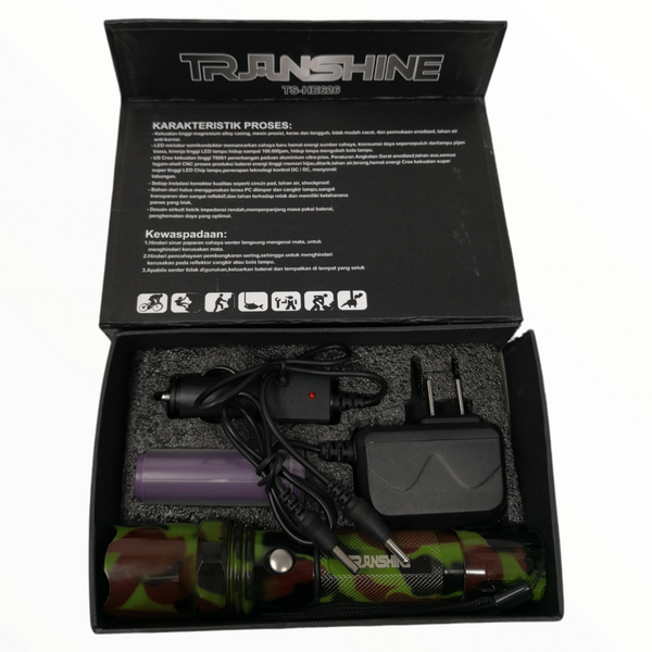 Linterna multifunción lampara Brillante recargable Transhine