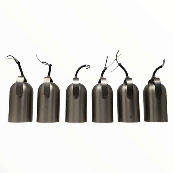 Juego 6 lámparas Metálicas Decoración 45 watts Sin Foco