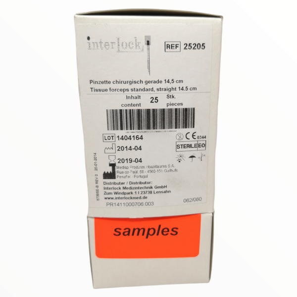 Pinza Diseccion c/diente estándar 14.5cm 25205 pack 25pz