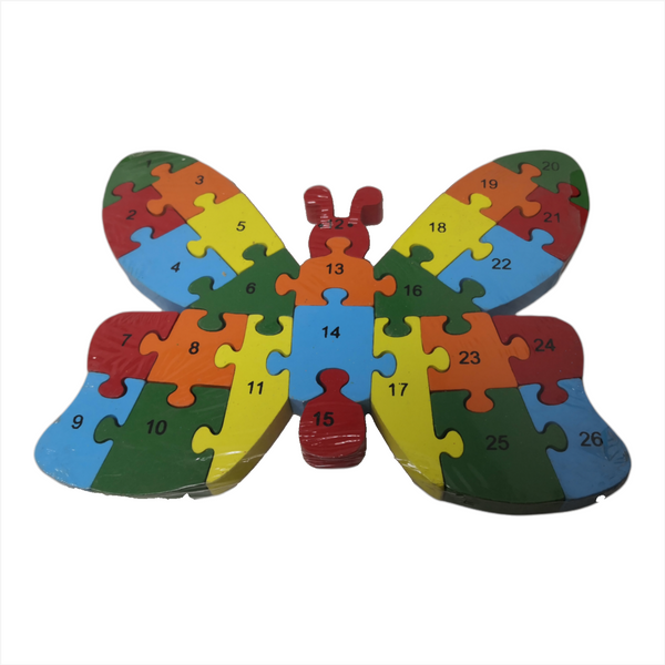 Rompecabezas Alfabeto-Numérico De Madera Animales y Vehículo