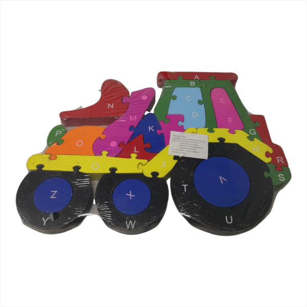 Rompecabezas Alfabeto-Numérico De Madera Animales y Vehículo