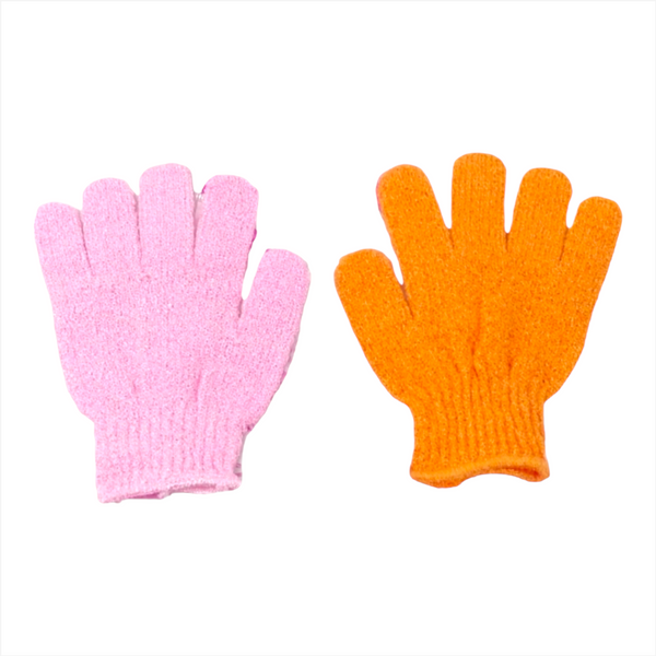 Par De Guantes Exfoliantes Para Bañar Marca Curtis Colores