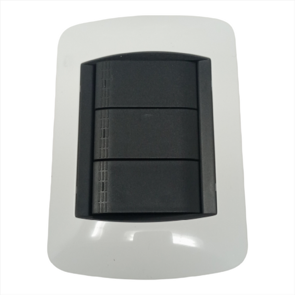 Set Completo 3 Apagadores Sencillos 3 Vias Blanco