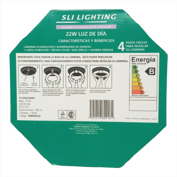 Foco Ahorrador Circular 22w Sli Lighting