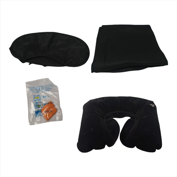 Kit De Viaje Antifaz Cubreojos Almohadilla Cobija Promocion